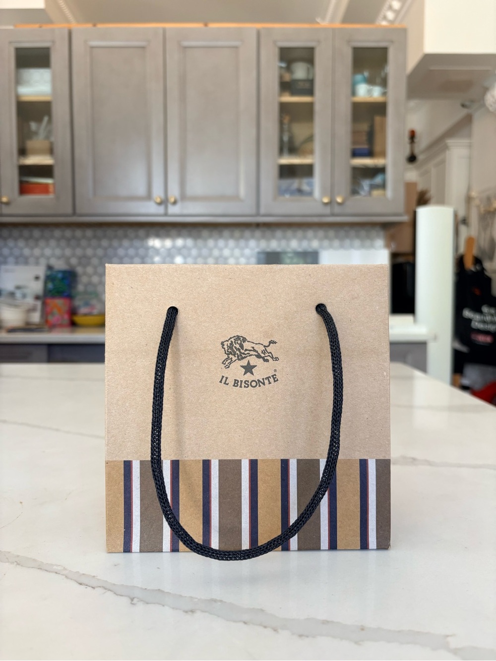 Il Bisonte Shopping Paper Gift Tote Bag 6.25x6.25x3.75